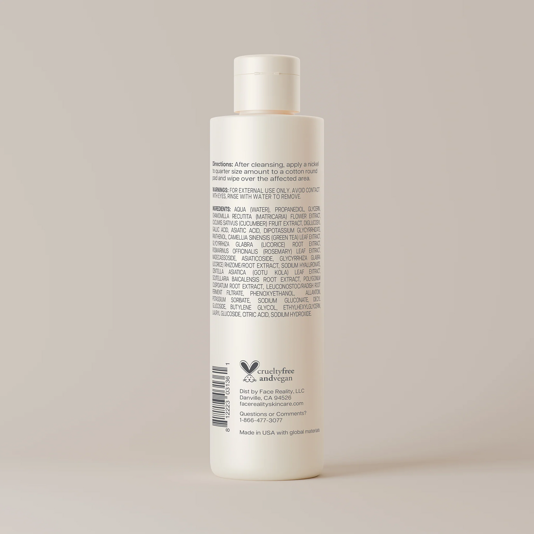 Soothing radiance toner