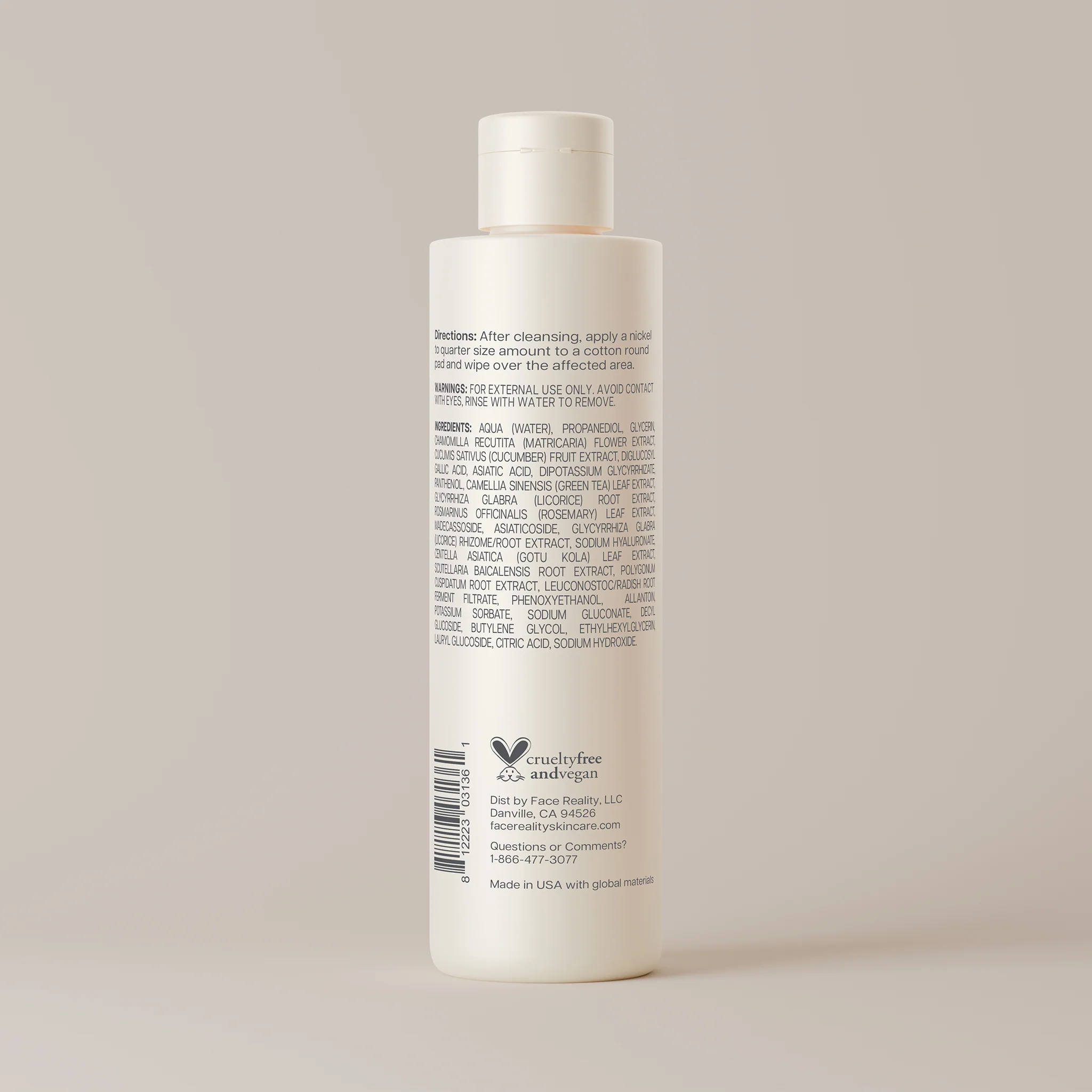 Soothing radiance toner